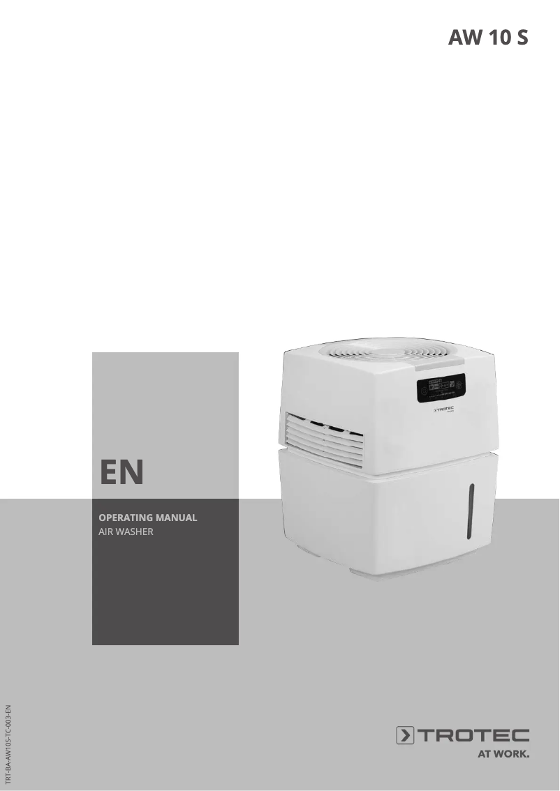 Image de la première page du manuel de l'appareil AW 10 S