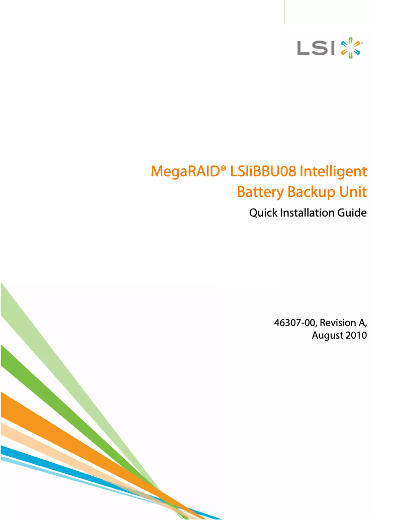 Page n°1 - Manuel utilisateur LSI iBBU08