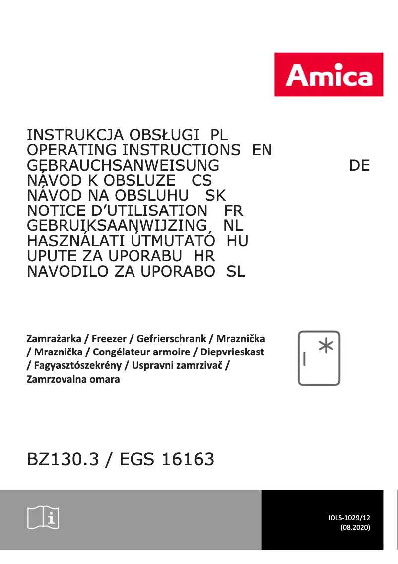 Page n°1 - Manuel utilisateur Amica BZ138.4