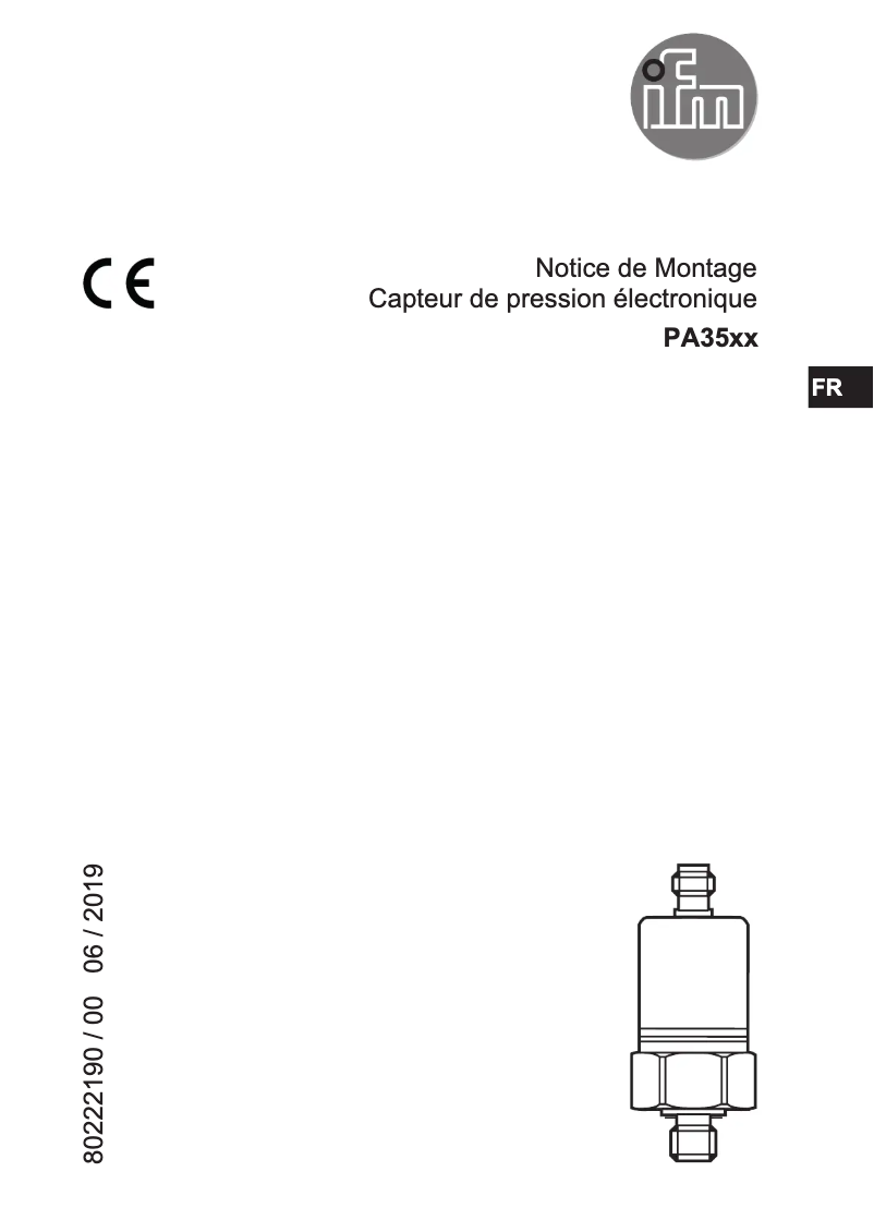 Page n°1 - Manuel utilisateur IFM PA3509