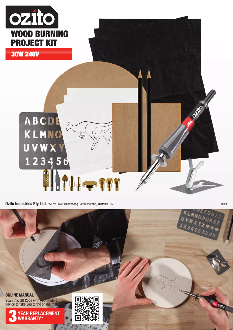 Página 1 del manual Dibujo técnico Ozito OWBPK-23