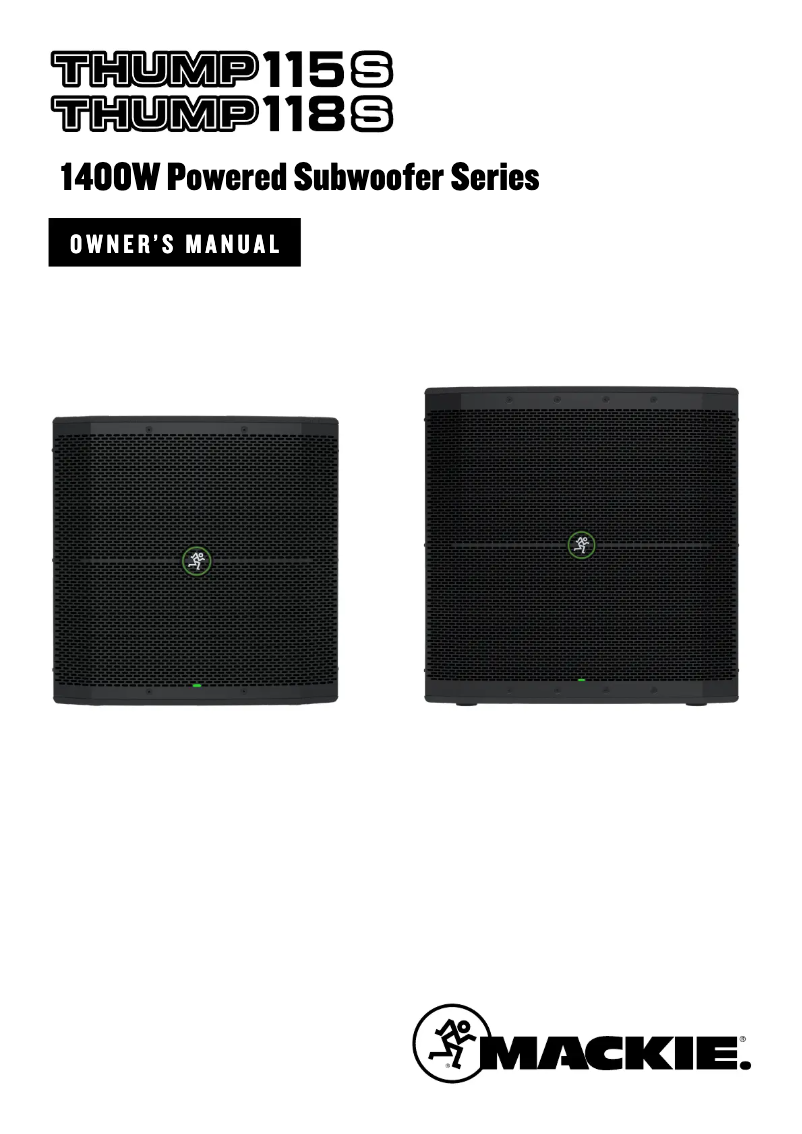 Page n°1 - Manuel utilisateur Mackie Thump 118S