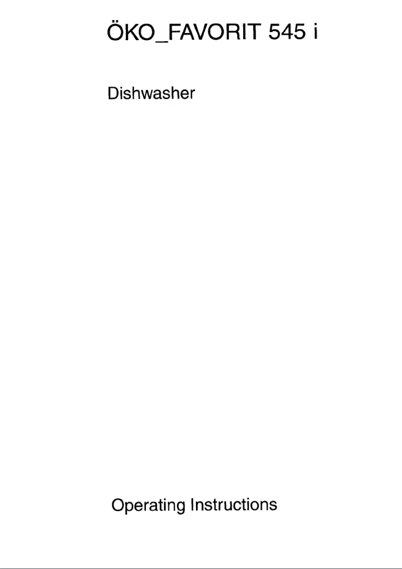 Página 1 del manual Manual de usuario AEG Favorit 545I D