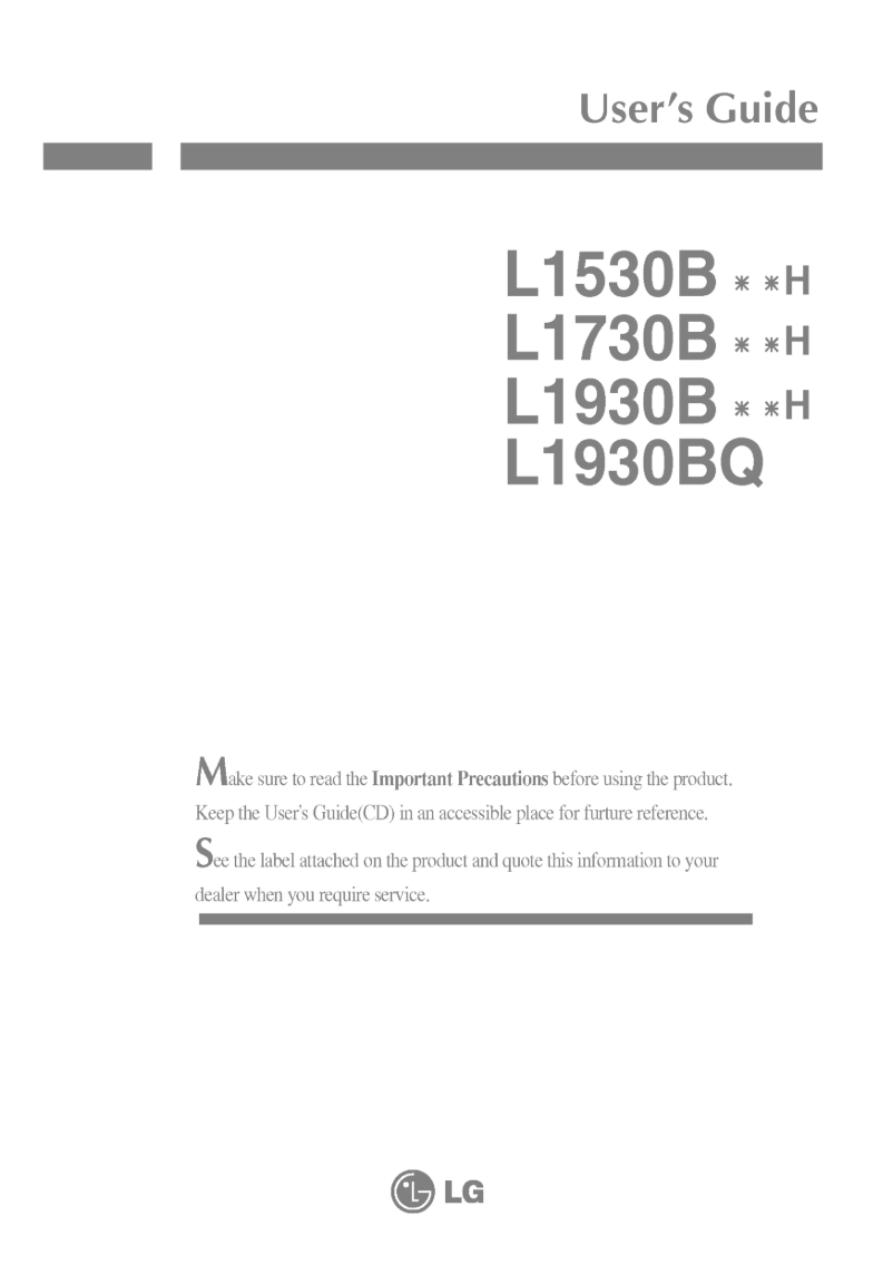 Imagen de la primera página del manual del dispositivo L1930BQSNH