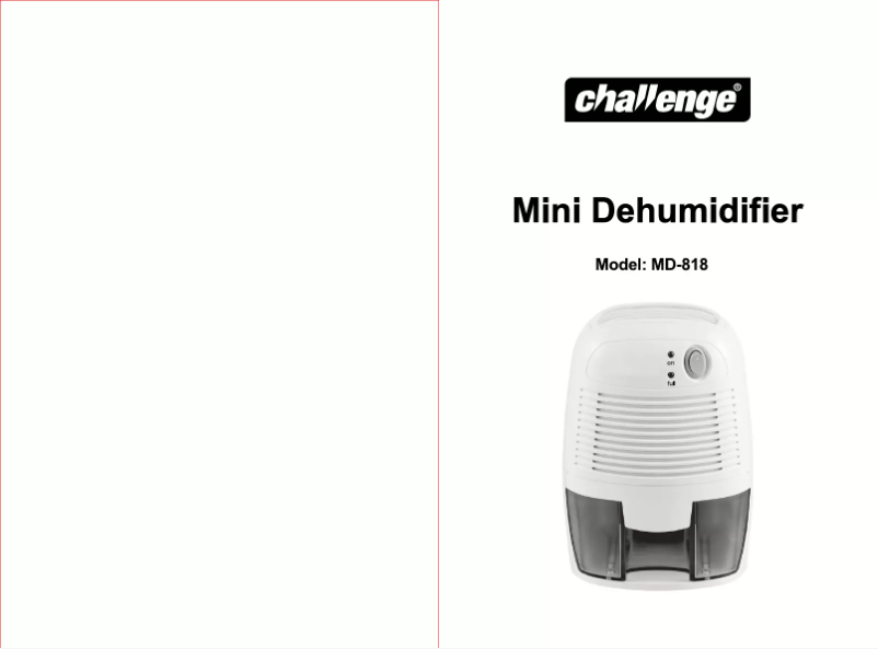 Página 1 del manual Manual de usuario Challenge MD-818