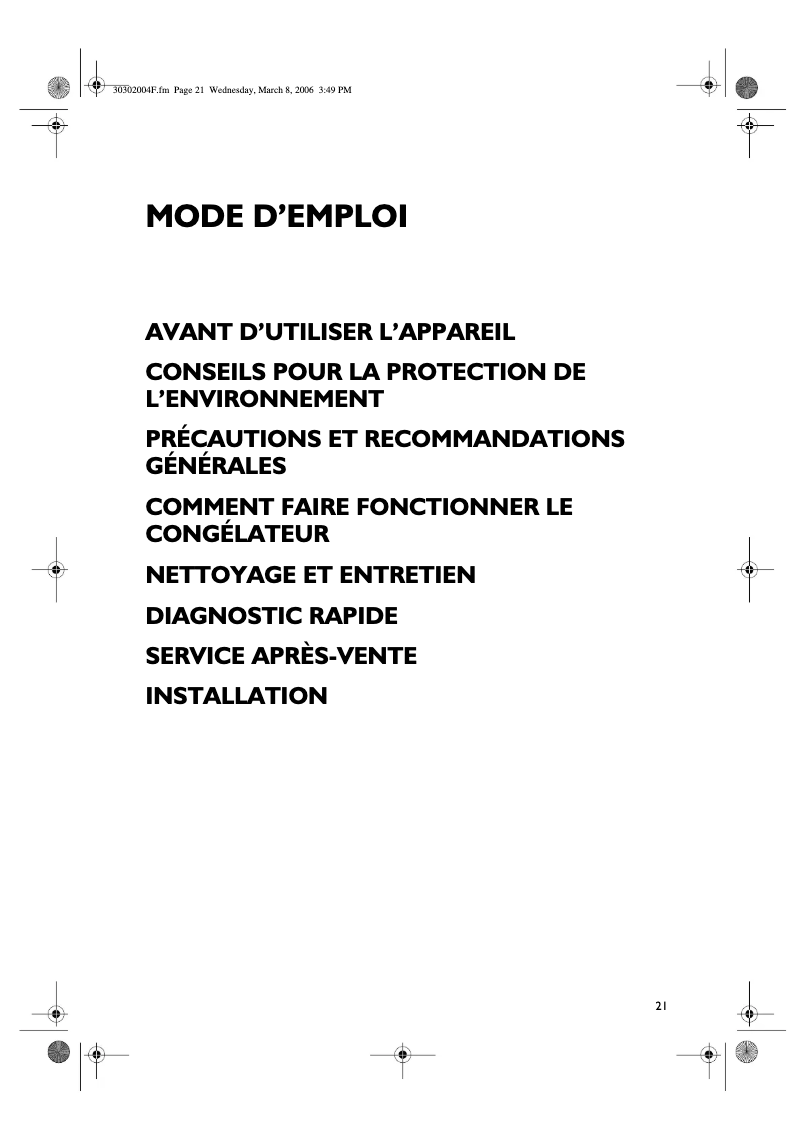 Page 1 de la notice Manuel utilisateur Whirlpool WVE1650 A+NFX
