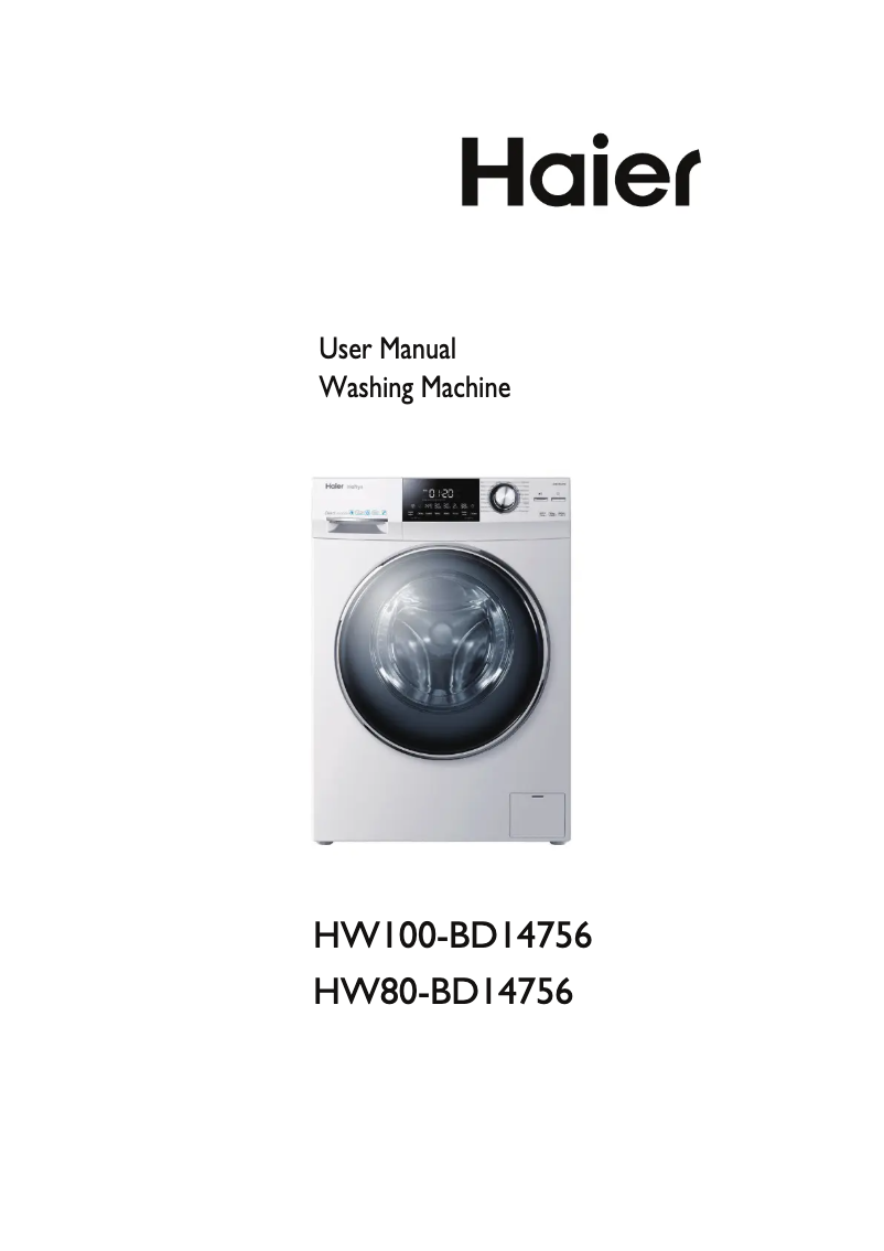 Page n°1 - Manuel utilisateur Haier HW80-BD14756