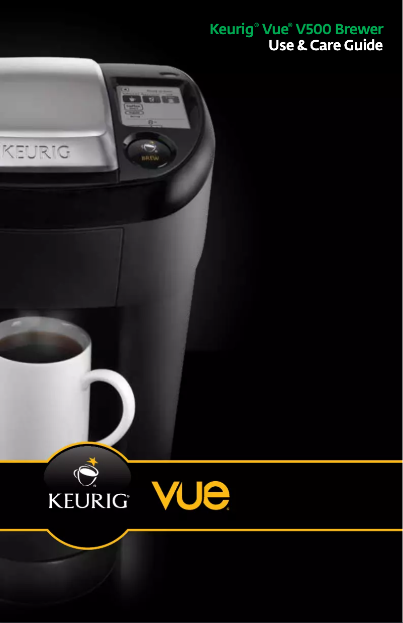Page 1 de la notice Manuel utilisateur Keurig Vue V500