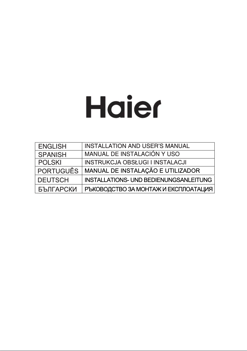 Page n°1 - Manuel utilisateur Haier HATS9DCS56B