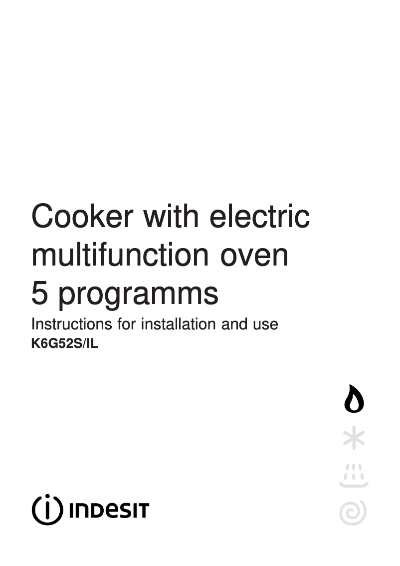 Page n°1 - Manuel utilisateur Indesit K6G52S(W)/IL