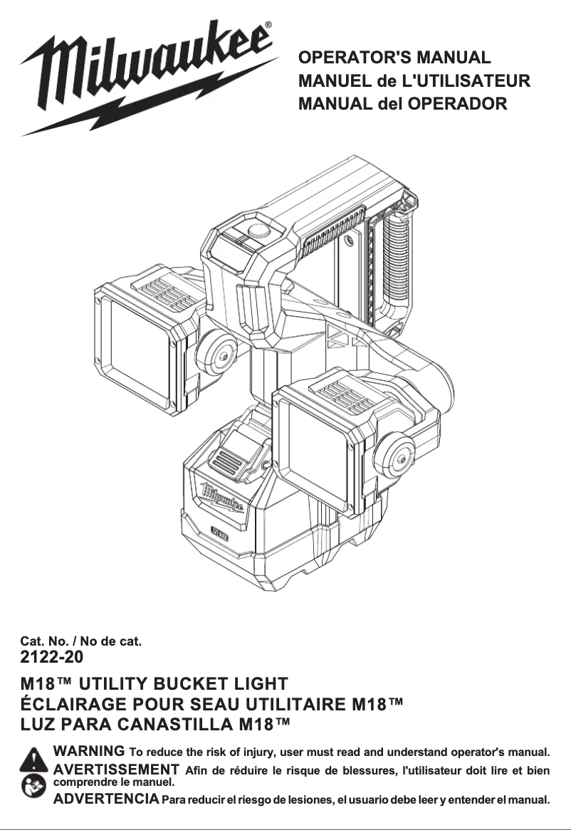 Página 1 del manual Manual de usuario Milwaukee M18 2122-21HD