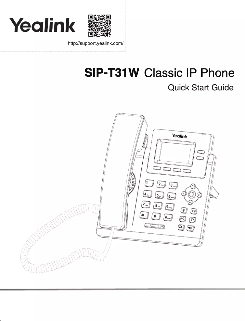 Imagen de la primera página del manual del dispositivo SIP-T31W