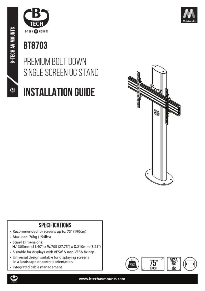 Página 1 del manual Manual de usuario B-Tech BT8703