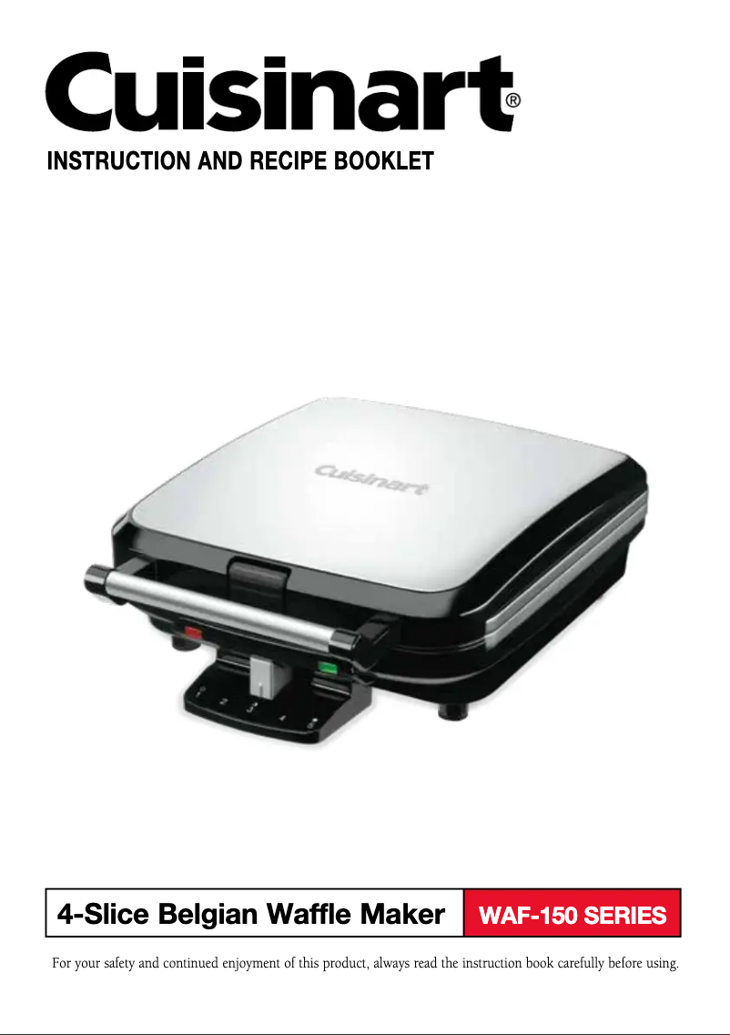 Página 1 del manual Manual de usuario Cuisinart WAF-150