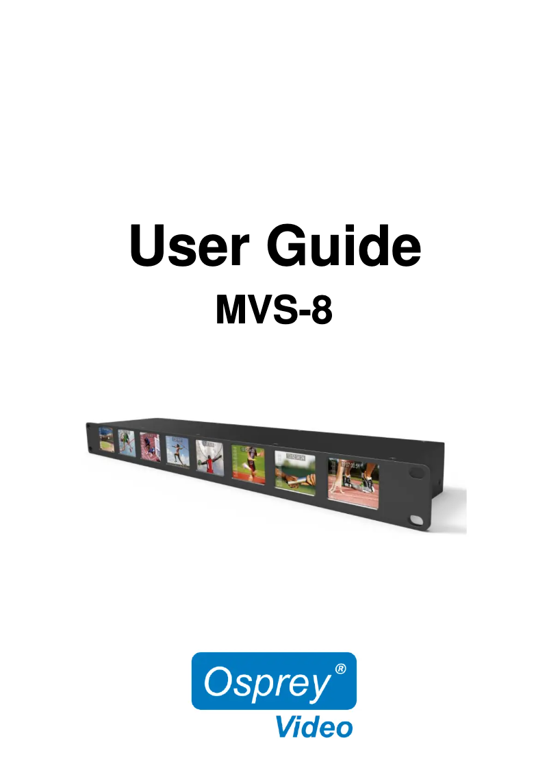 Image de la première page du manuel de l'appareil MVS-8