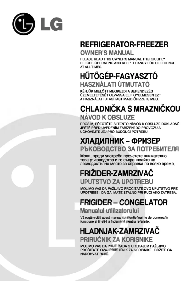 Page 1 de la notice Manuel utilisateur LG GR-B562Q