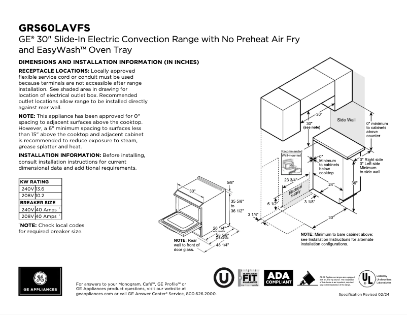 Image de la première page du manuel de l'appareil GRS60LAVFS