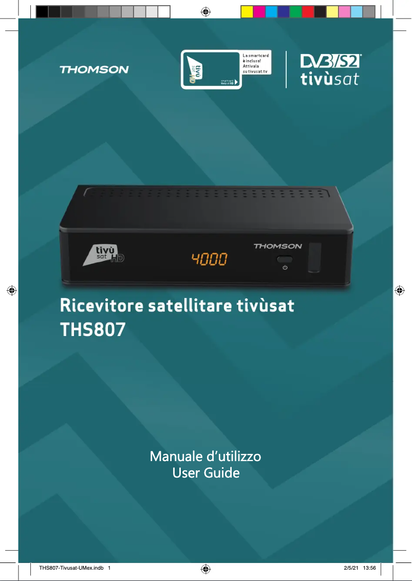 Page n°1 - Manuel utilisateur Thomson THS807