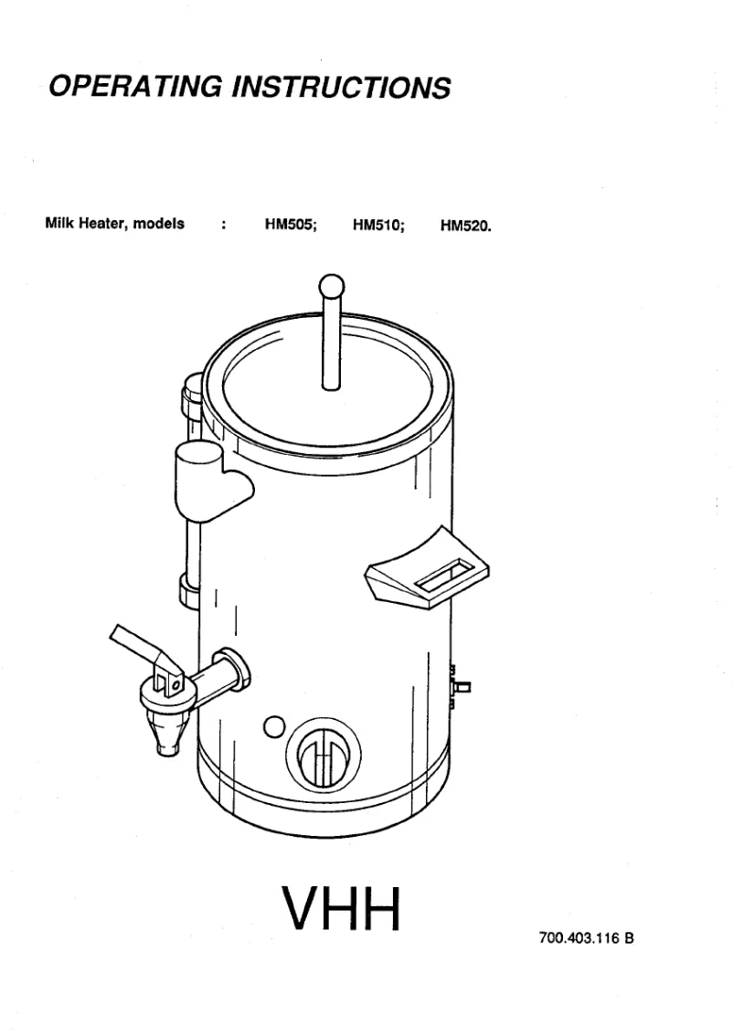 Page n°1 - Manuel utilisateur Bravilor Bonamat HM520
