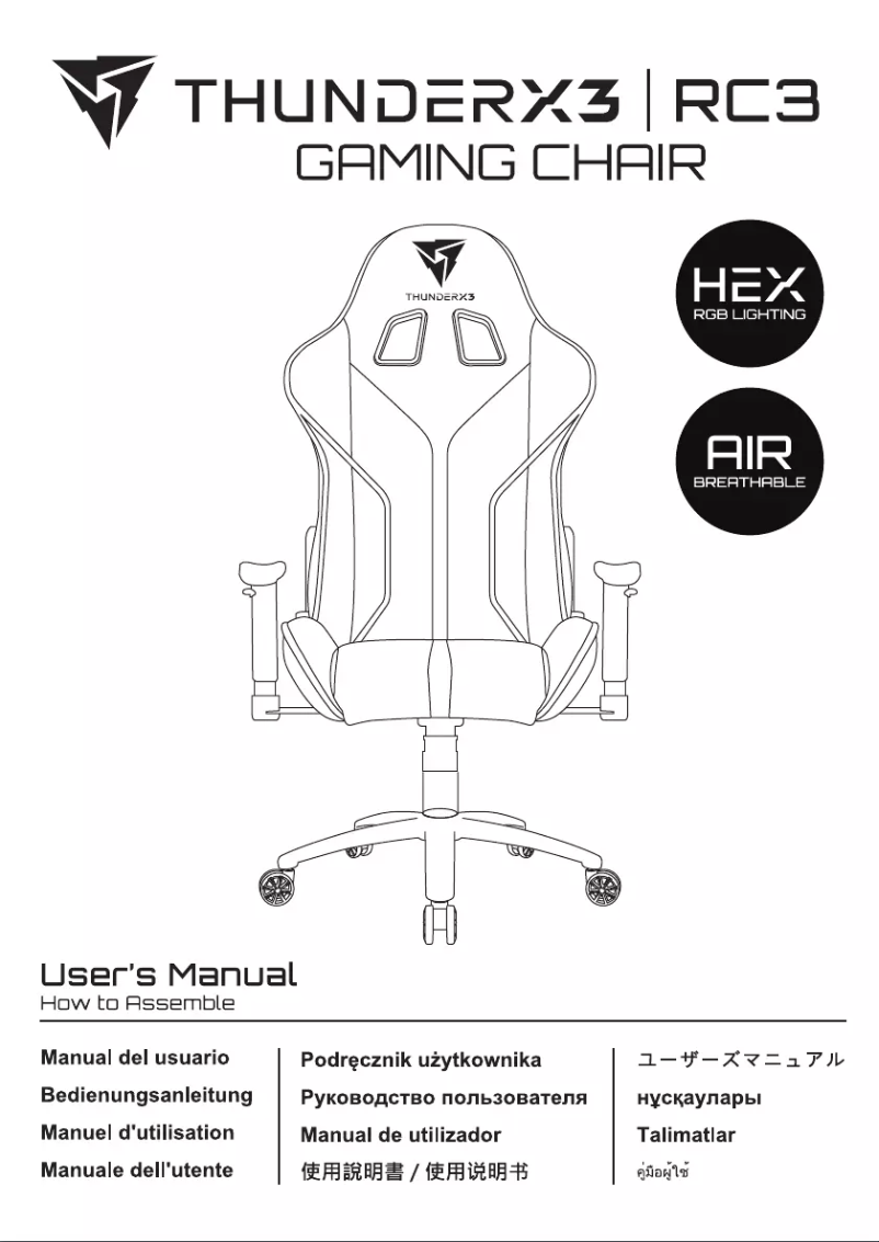 Page n°1 - Manuel utilisateur ThunderX3 RC3