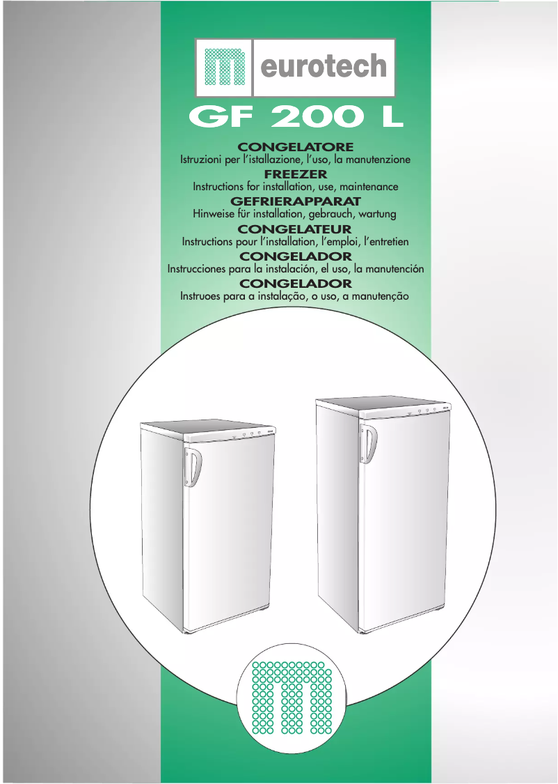 Page n°1 - Manuel utilisateur Eurotech GF 200 L