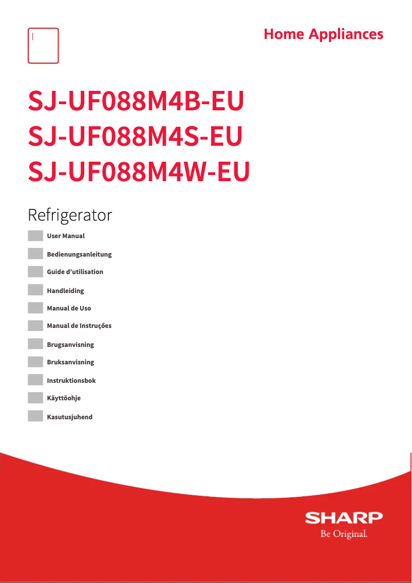 Page n°1 - Manuel utilisateur Sharp SJ-UF088M4W-EU