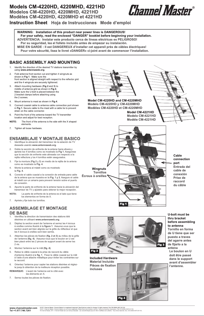 Page n°1 - Manuel utilisateur Channel Master CM-4228HD