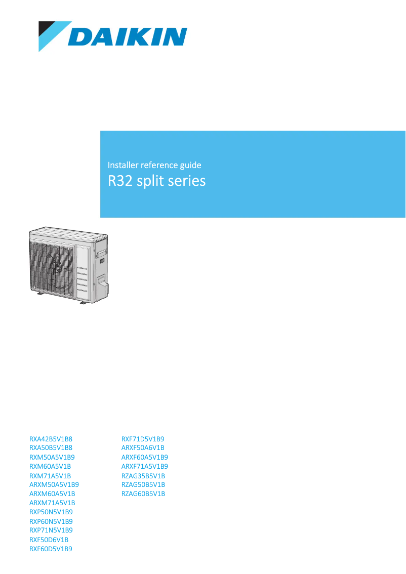 Page n°1 - Manuel utilisateur Daikin RXM71A5V1B