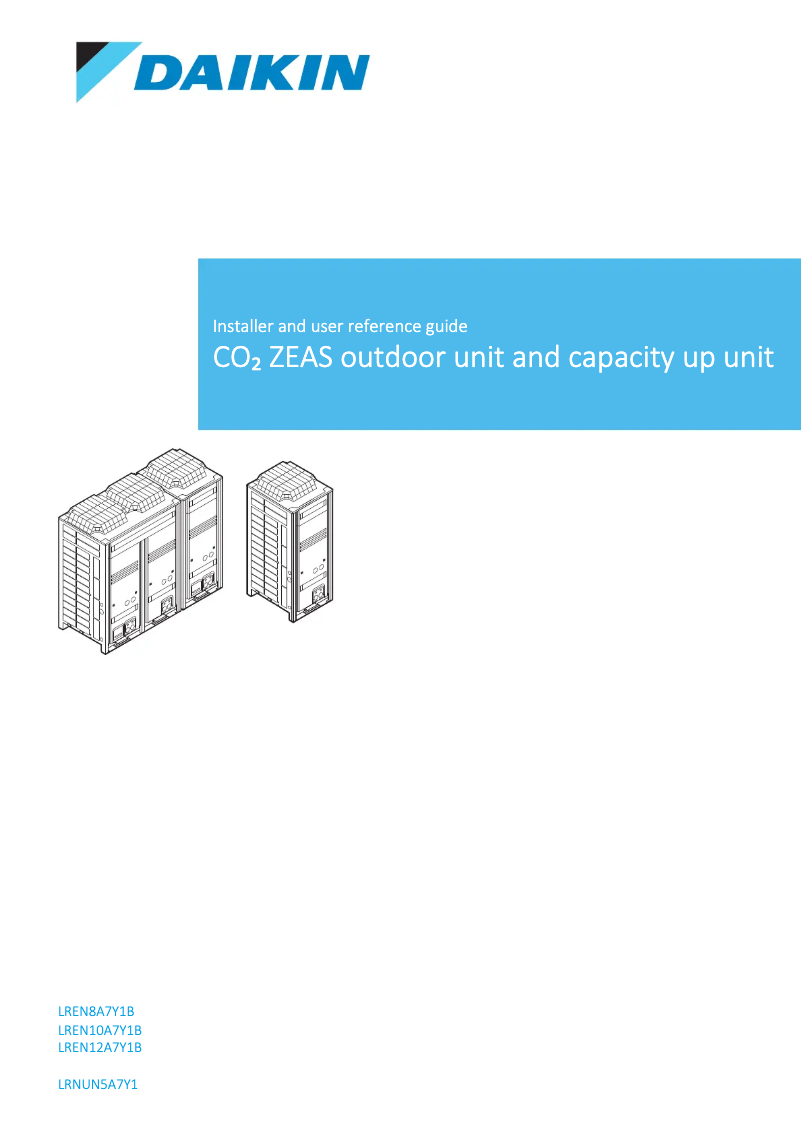 Page 1 de la notice Guide d'installation Daikin LREN10A7Y1B