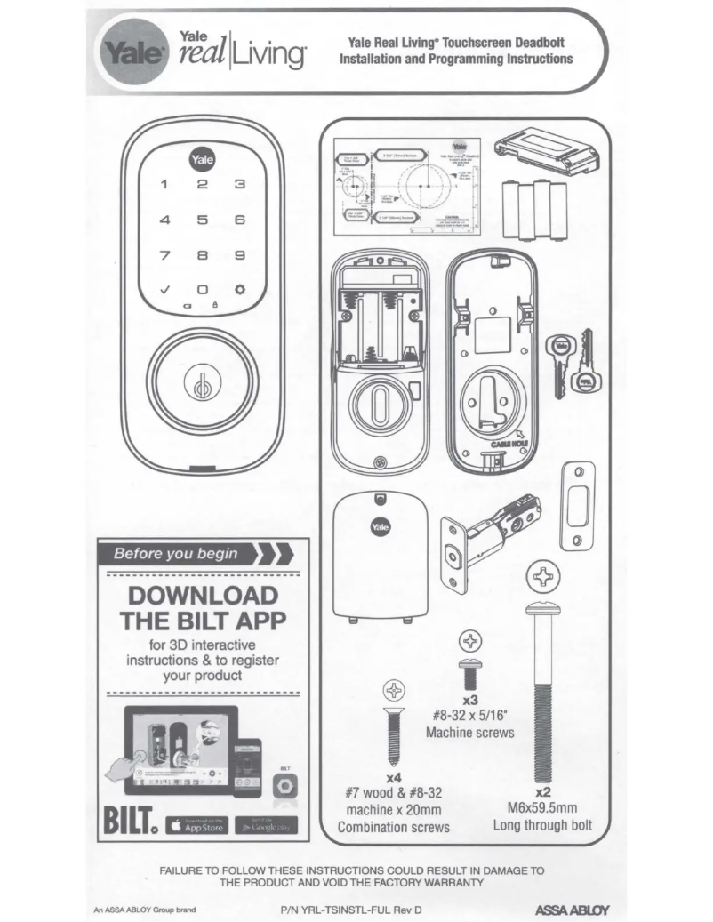Image de la première page du manuel de l'appareil Real Living YRD620