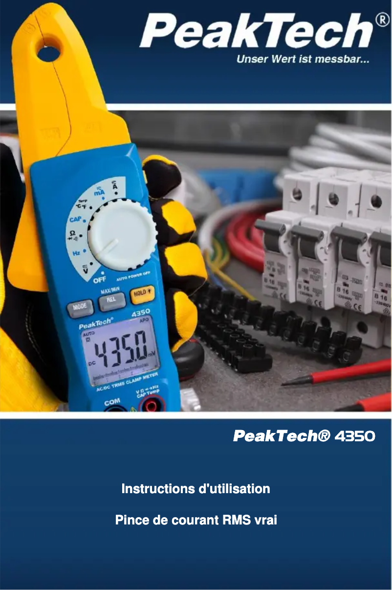 Page n°1 - Manuel utilisateur PeakTech 4350