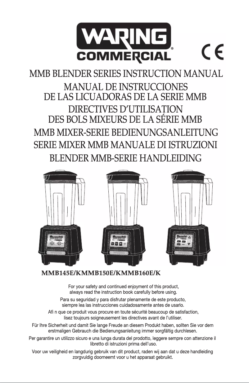 Page 1 de la notice Manuel utilisateur Waring Commercial MMB145E/K