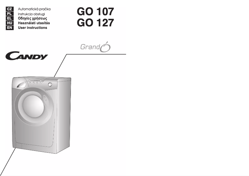 Page 1 de la notice Manuel utilisateur Candy SKD GO 107