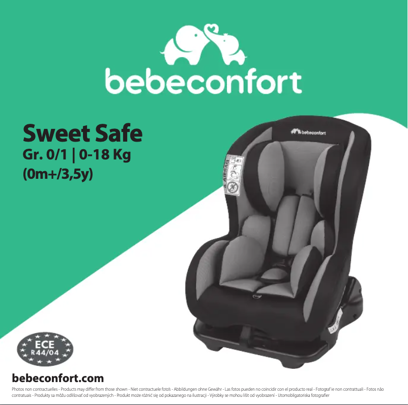 Page 1 de la notice Manuel utilisateur Bebe Confort Sweet Safe
