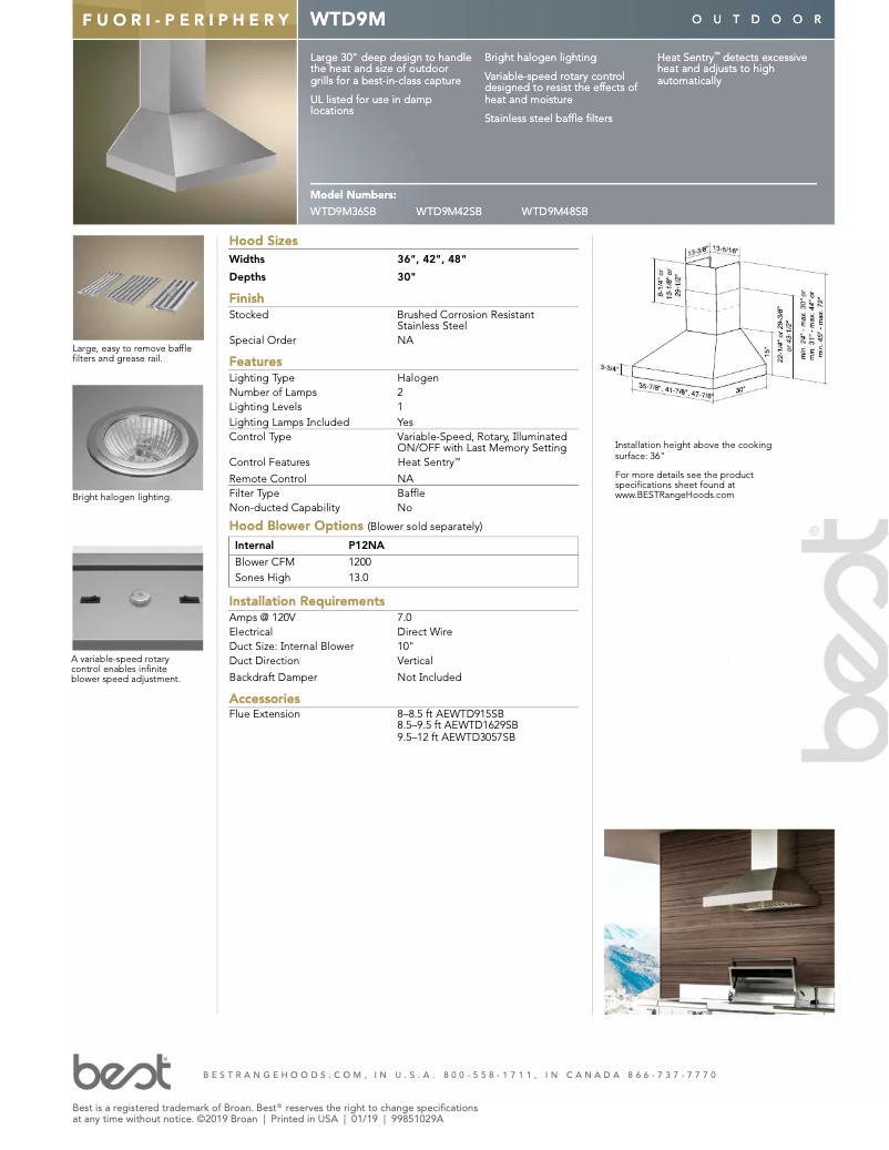 Page n°1 - Manuel utilisateur Best Fuori-Periphery WTD9M36SB