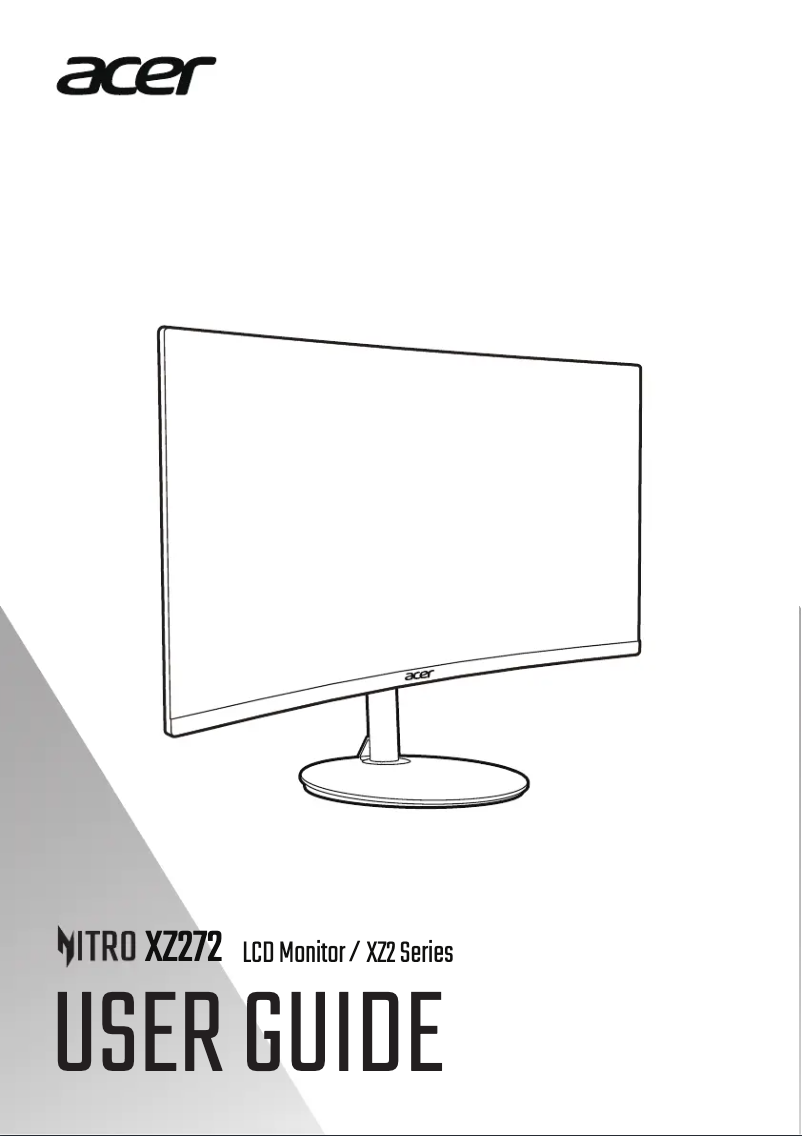 Página 1 del manual Guía de inicio rápido Acer XZ272S3