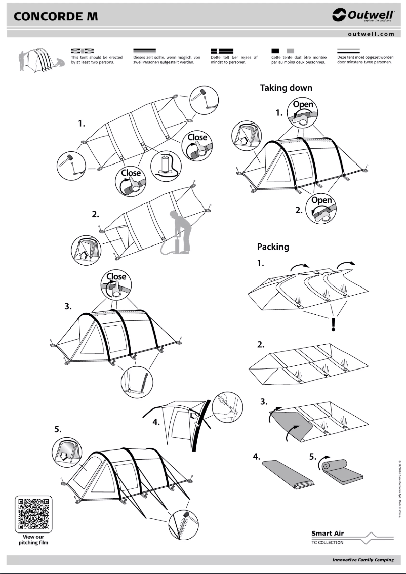 Página 1 del manual Manual de usuario Outwell Concorde M