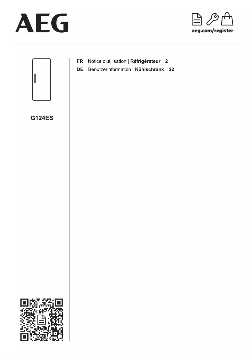 Page n°1 - Manuel utilisateur AEG G124ES