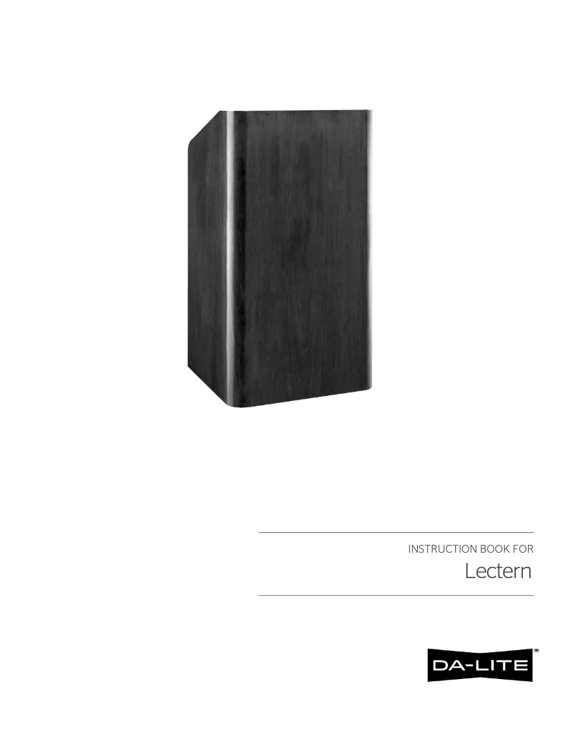 Page 1 de la notice Manuel utilisateur Da-Lite The Providence 98143