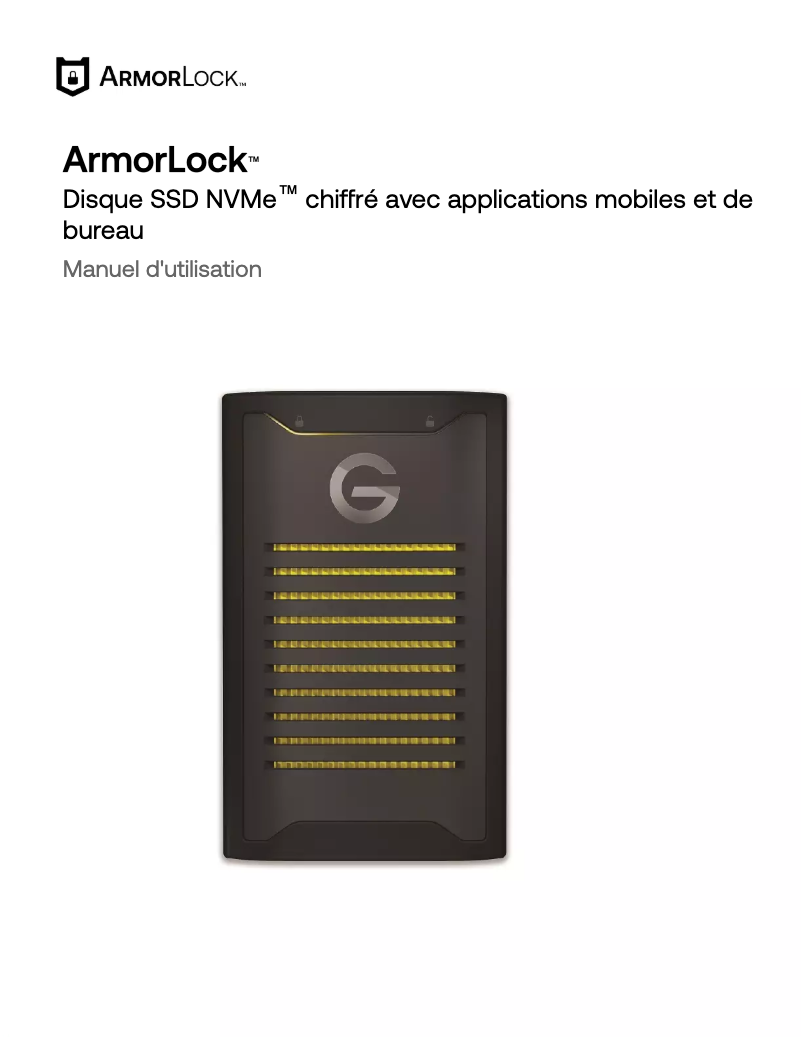 Página 1 del manual Manual de instrucciones Sandisk G-DRIVE ArmorLock
