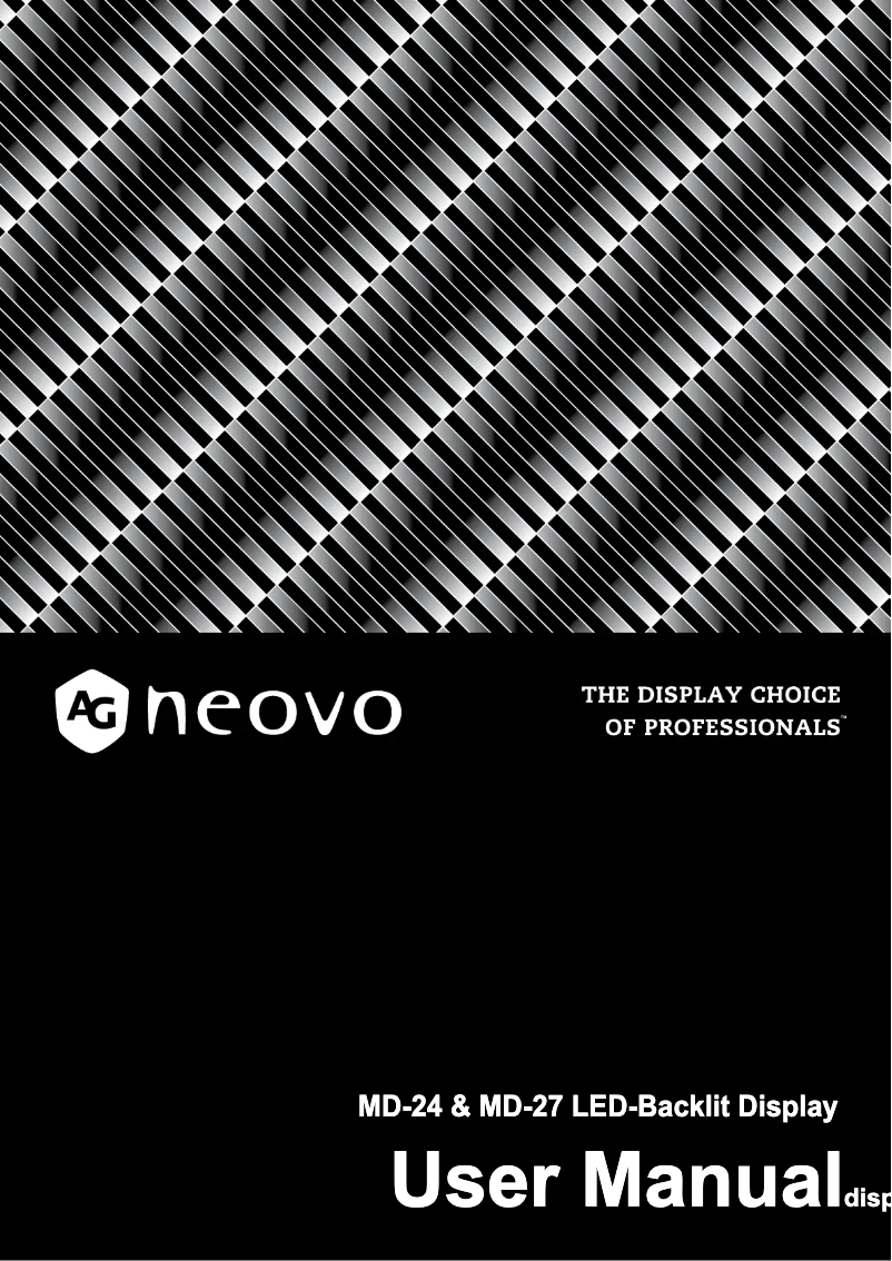 Page 1 de la notice Manuel utilisateur AG Neovo MD-24