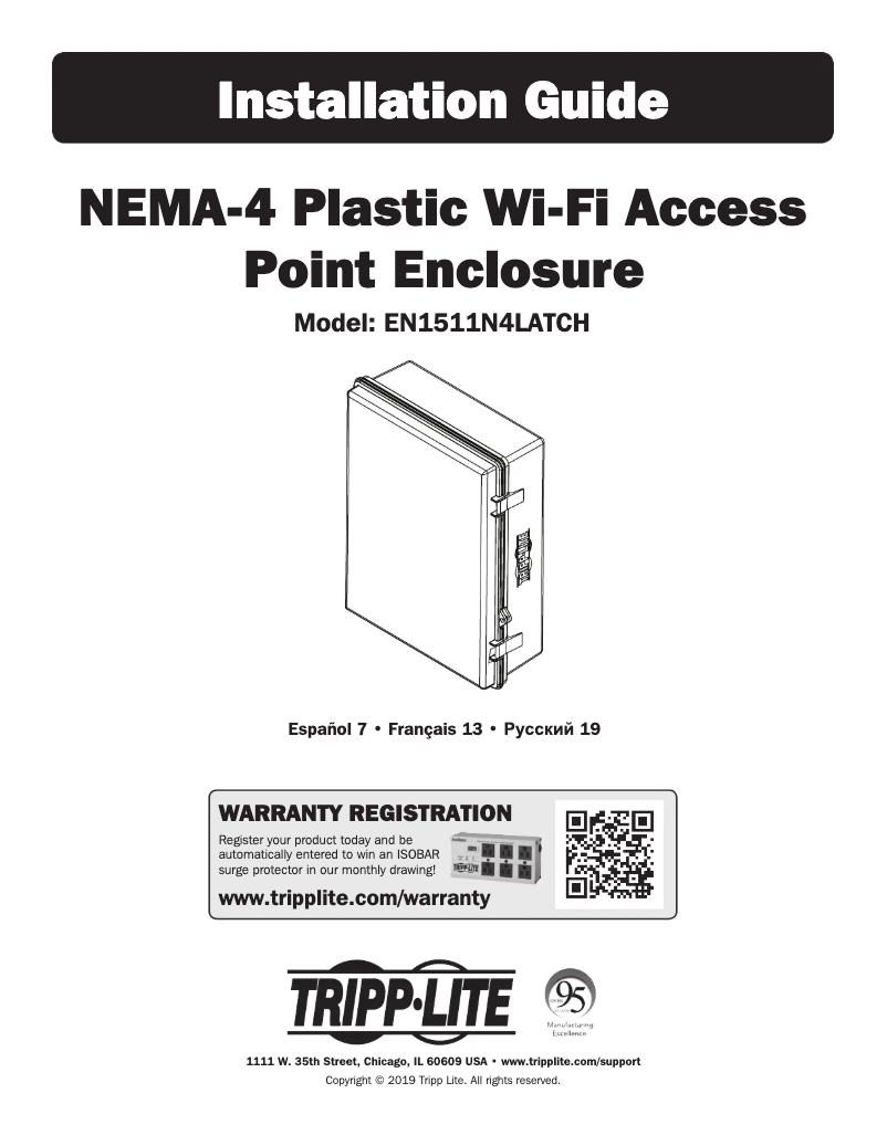 Page n°1 - Manuel utilisateur Tripp Lite EN1511N4LATCH
