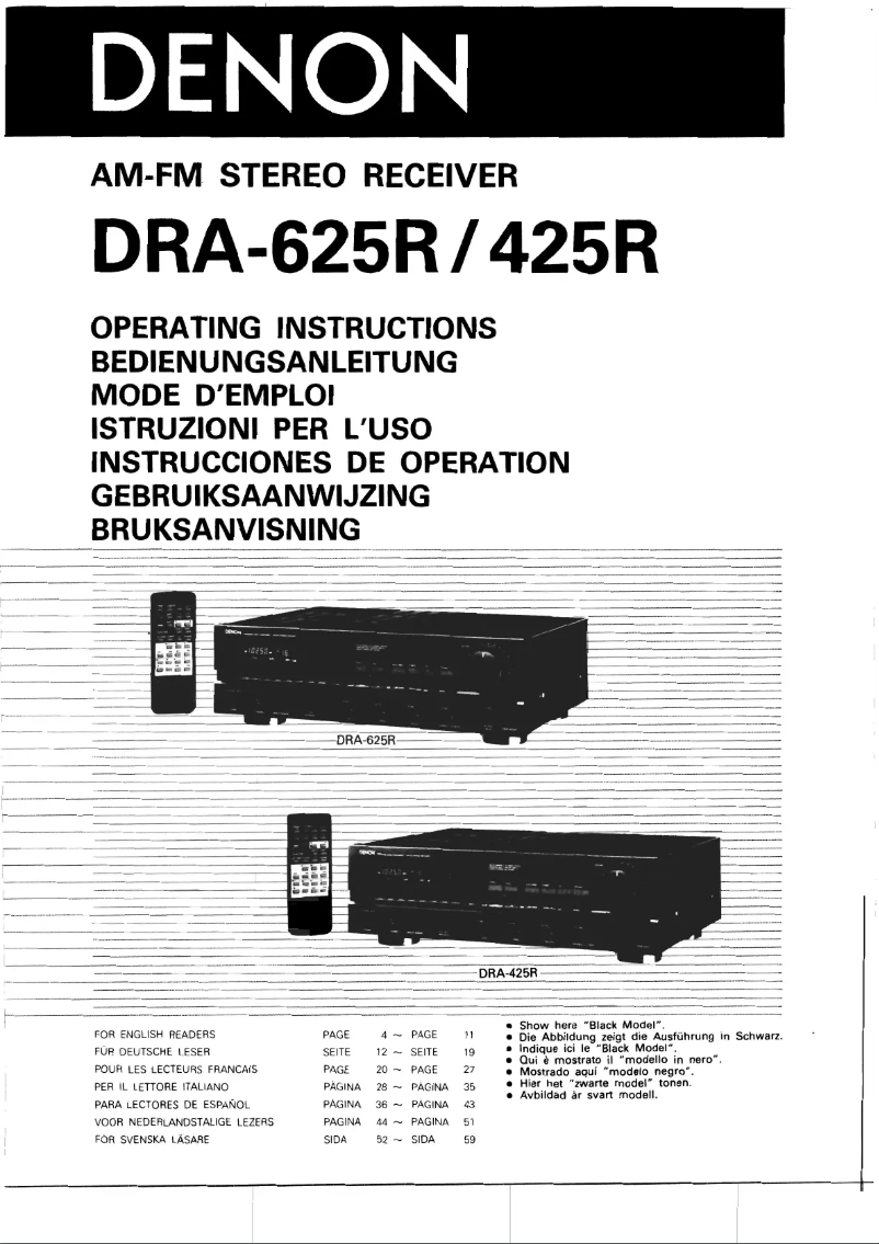 Image de la première page du manuel de l'appareil DRA-425R
