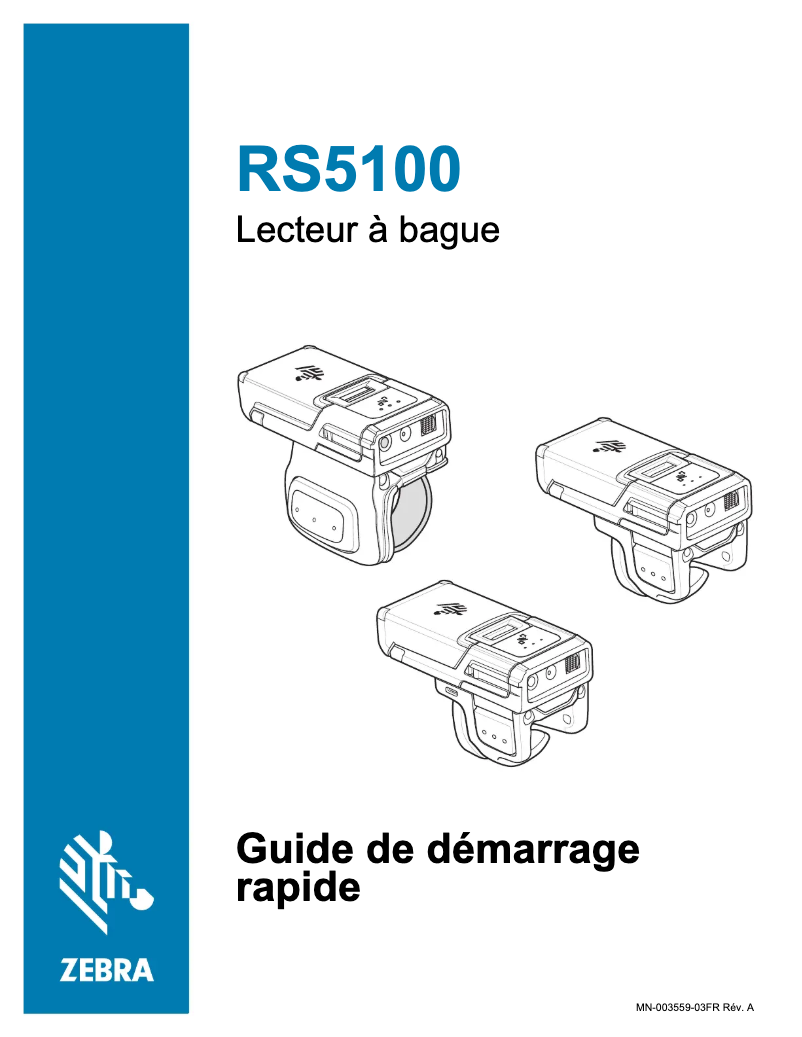 Page n°1 - Guide de démarrage rapide Zebra RS5100