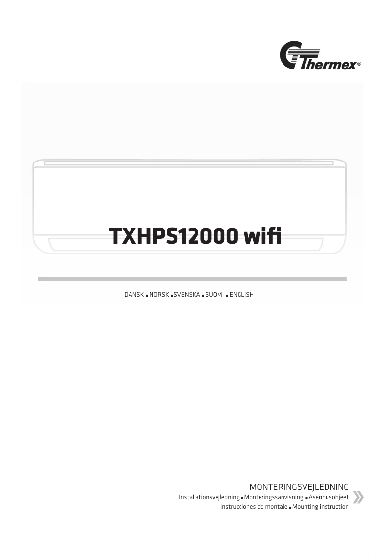 Page 1 de la notice Manuel utilisateur Thermex TXHPS12000 wiﬁ