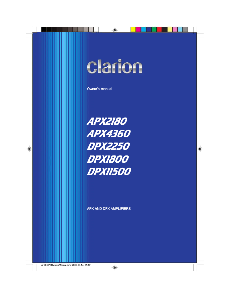 Página 1 del manual Manual de usuario Clarion DPX11500