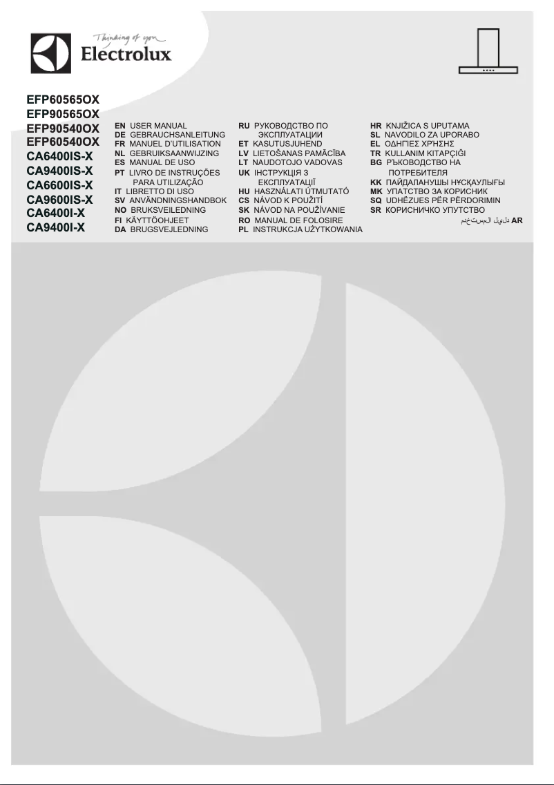 Page n°1 - Manuel utilisateur Electrolux EFP60540OX