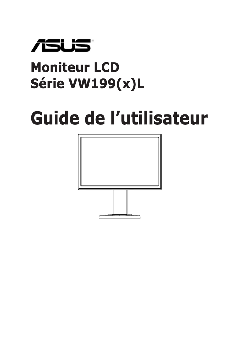 Page n°1 - Manuel utilisateur Asus VW199TL