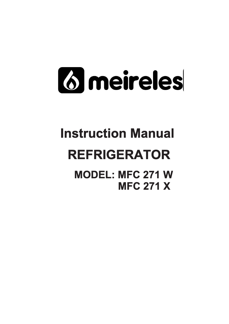 Page 1 of the manual User Manual Meireles MFC 271 W
