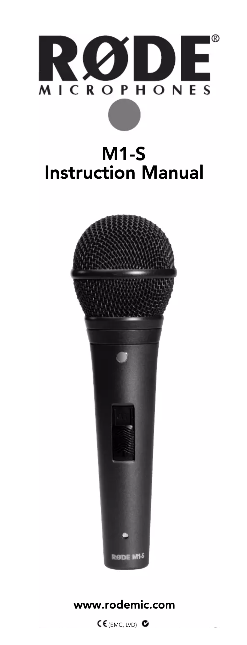 Page 1 de la notice Manuel utilisateur Røde M1-S